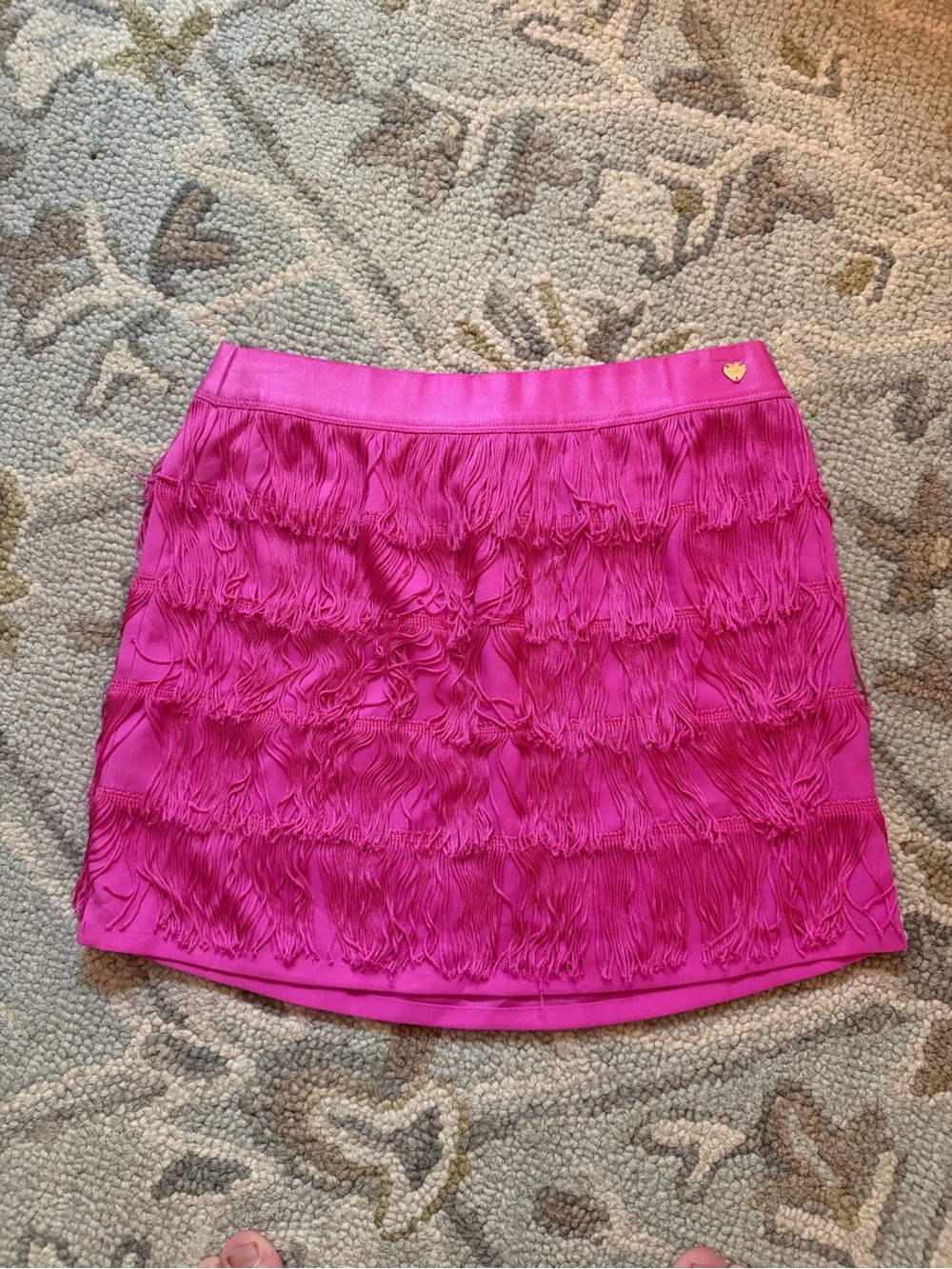 Juicy Couture Fringe Pink Mini Skirt - Women's Stylish Party Skirt